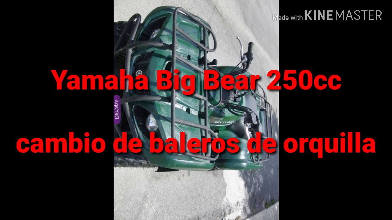 Yamaha Big Bear 250cc  cambio de baleros de orquilla