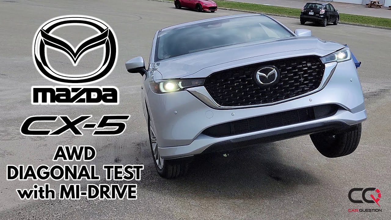 Mazda CX-5 AWD diagonal test with MI-Drive! | Select OFF-ROAD mode!