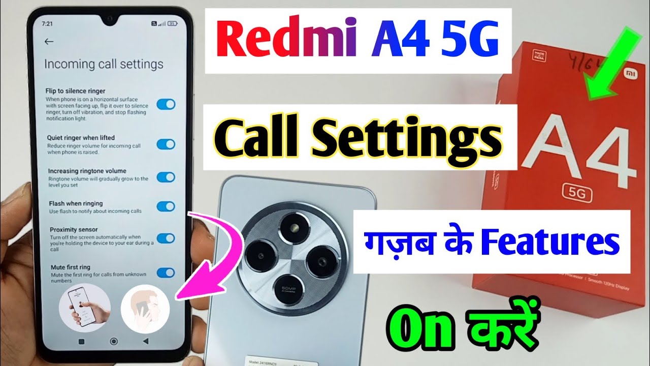 redmi a4 5g call settings / redmi a4 5g calling features / redmi a4 5g smart call setting ?