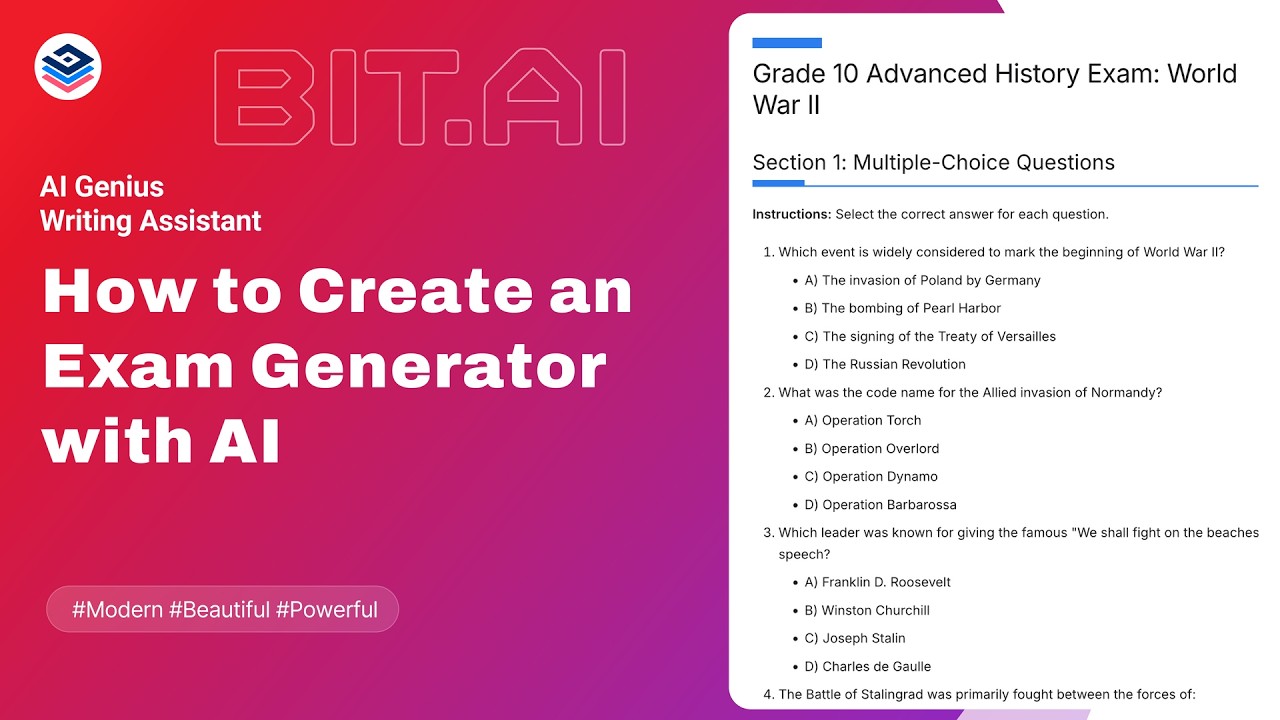 How to Create an Exam Generator with AI?