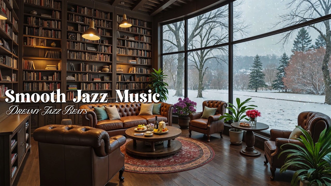 February Morning Jazz at Cozy Indoor Coffee Shop ☕ Smooth Jazz Instrumental Music for Focus & Work