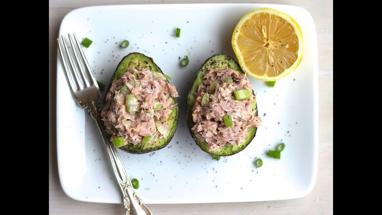 Lunch Recipe: Healthy Tuna Salad Stuffed Avocado by Everyday Gourmet with Blakely