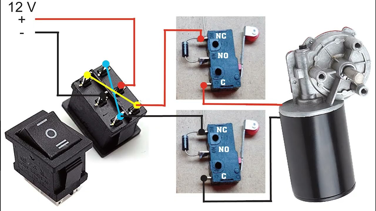 DC Motor Direction and Limit - 6 Pin Switch -- DC Motor Yönlendirme ve Sınırlama - 6 Pin Anahtar