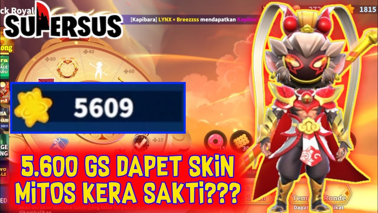 MODAL 5.600 GS GACHA SKIN KERA SAKTI APAKAH HOKI❓- SUPER SUS INDONESIA