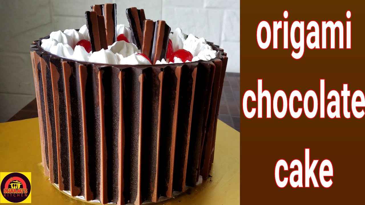 Origami Chocolate Cake | बिना दूध, कंडेंस्ड मिल्क,बटर ओरिगेमी चॉकलेट केक घर बनाने की आसान विधि।