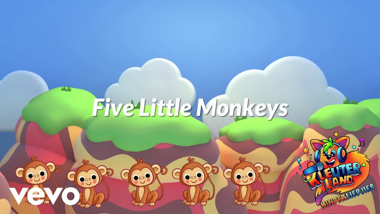 Kleuterland - Five Little Monkeys (Lyric Video)
