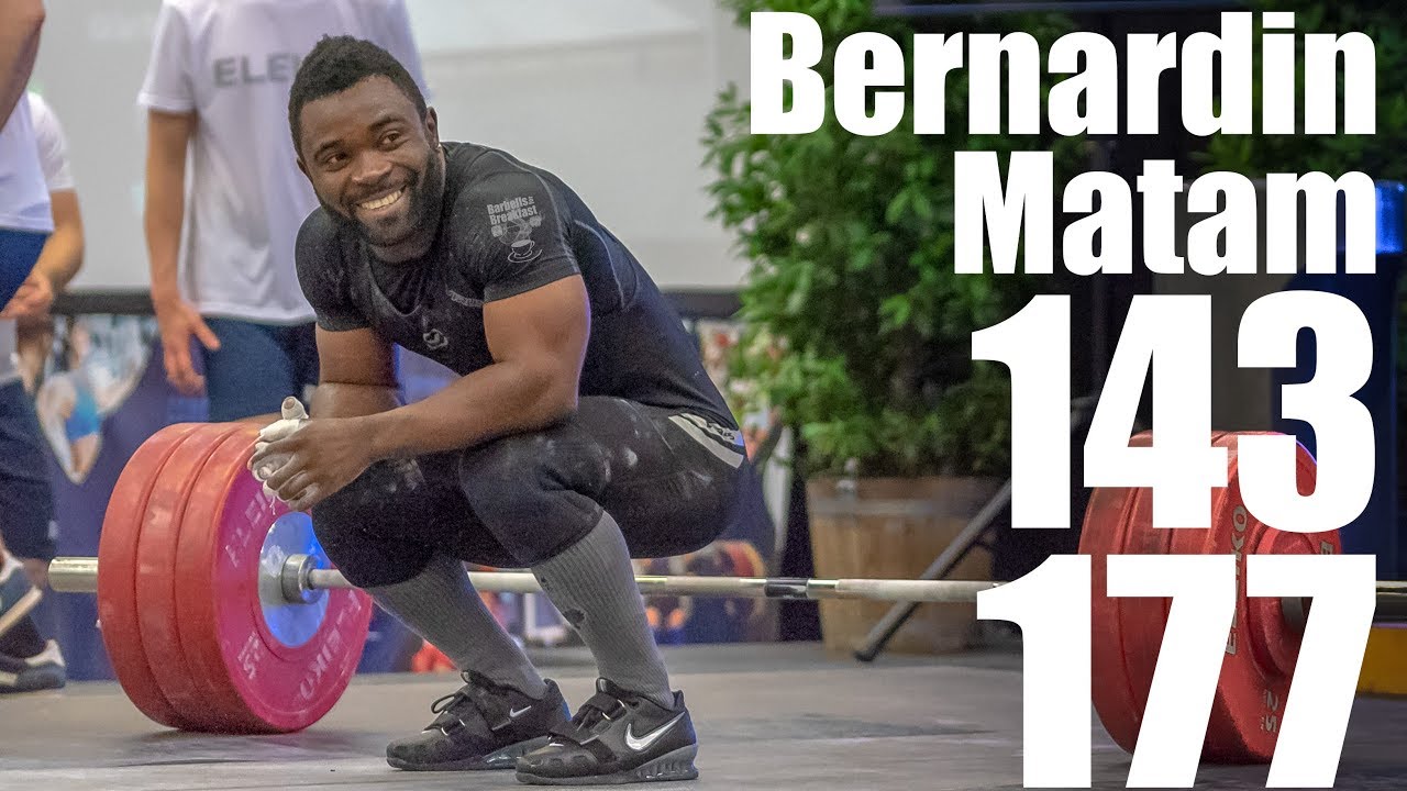 Bernardin Kingue Matam (71kg) 143kg Snatch 177kg Clean and Jerk - 2018 Championnat de France