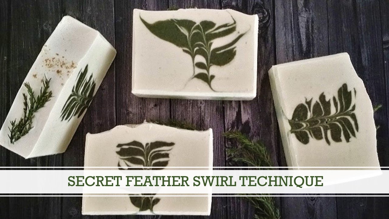 🌲Making Secret Feather Hanger Swirl Technique Soap/🌲Fresh Forest/Cold Process