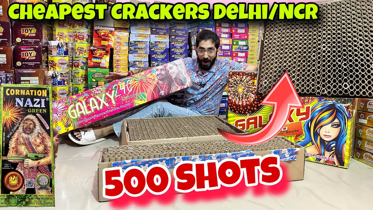 Cheapest Crackers Market in Delhi NCR | Latest Crackers Price List | Sonny 70% Off | 500 Shots