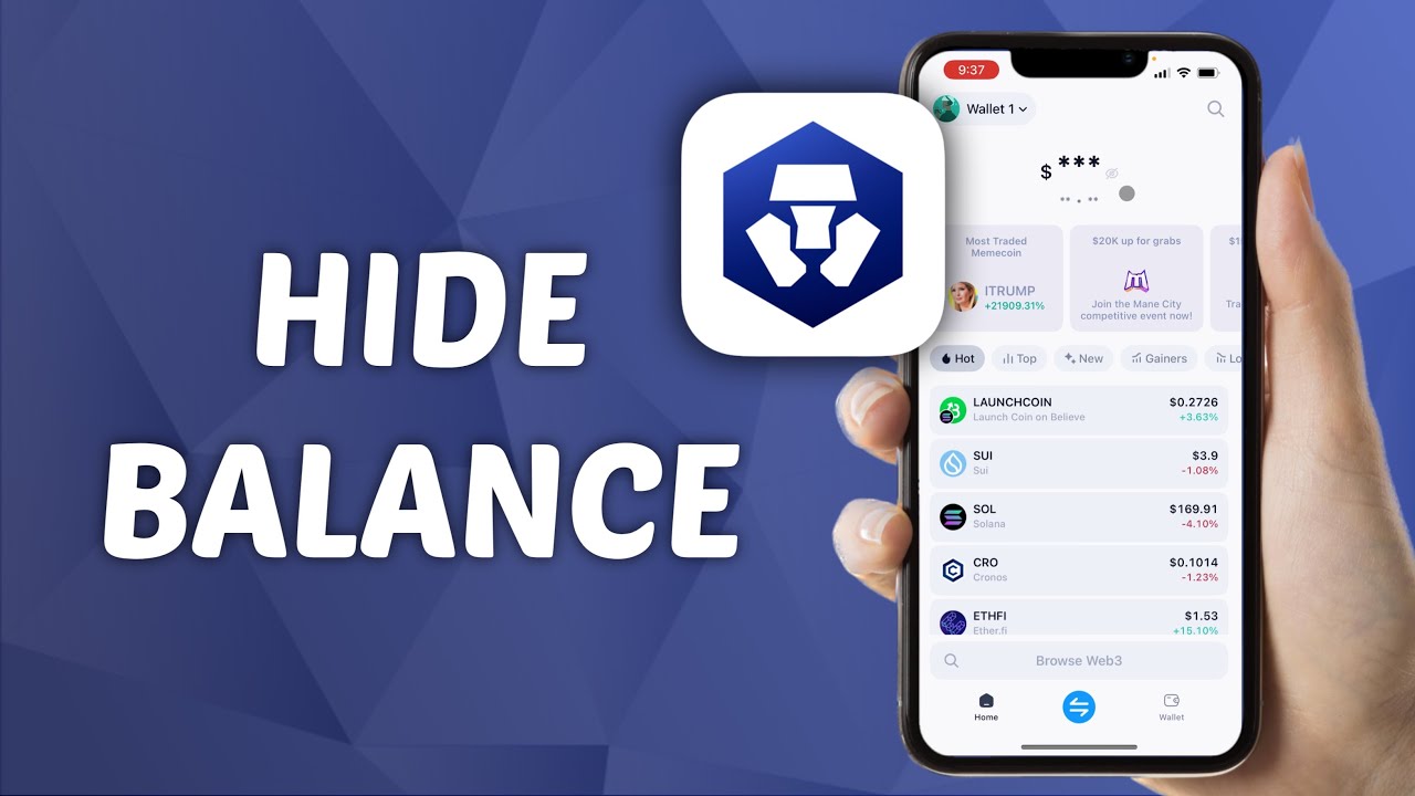 How to Hide Balance in Crypto.com Wallet