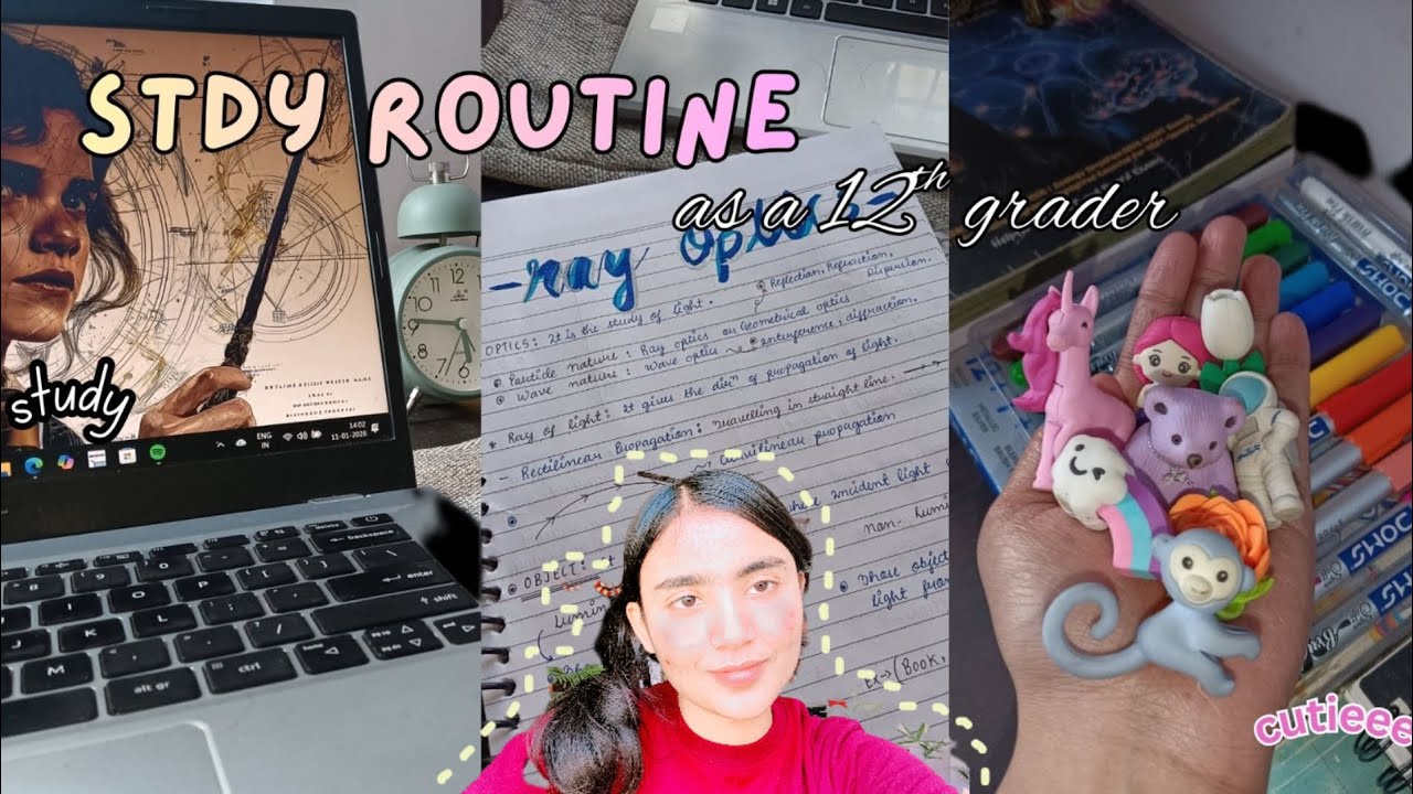 Study routine as a 12th *GRADER*🌱🧪and NEET aspirant ✨