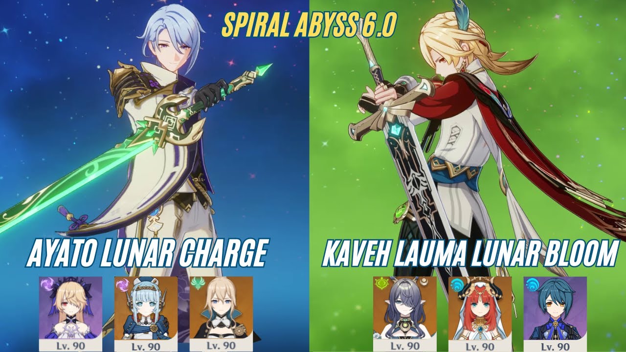 Ayato Lunar Charge & Kaveh Lunar Bloom | Spiral Abyss 6.0 Genshin Impact