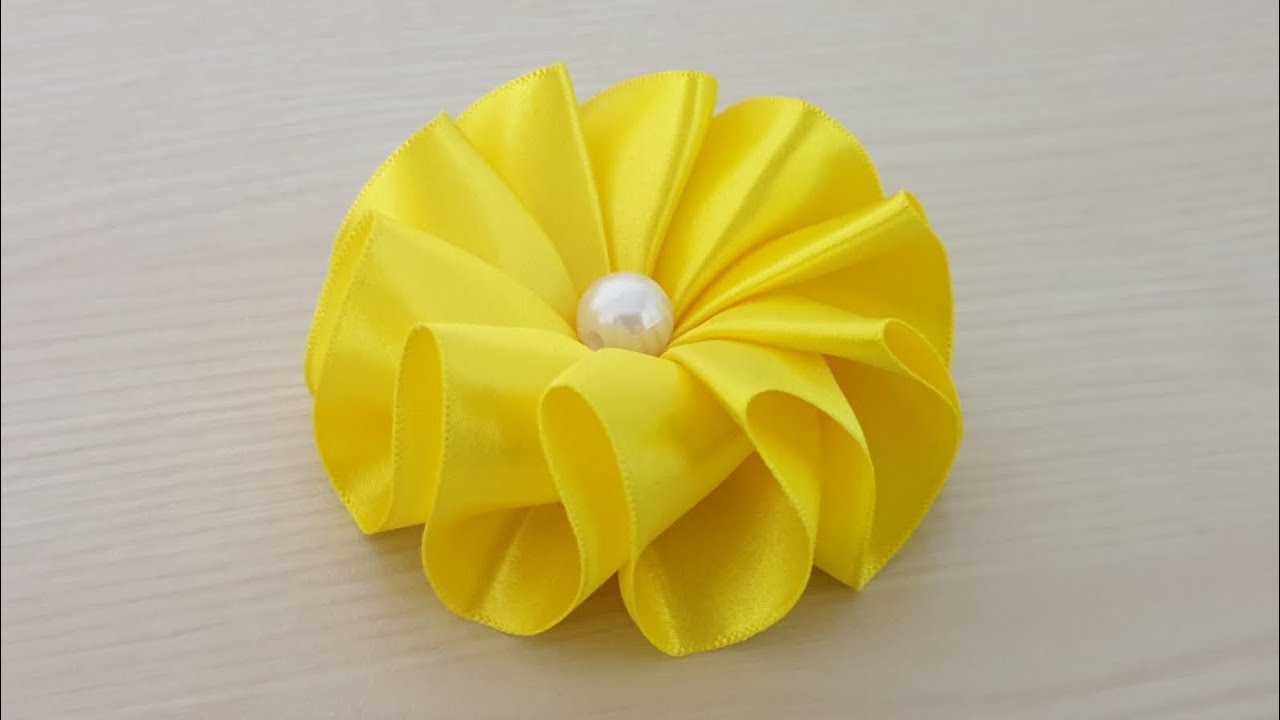 Super Easy Ribbon Flower Making - Hand Embroidery Amazing Trick with Ribbon - DIY Craft Ideas