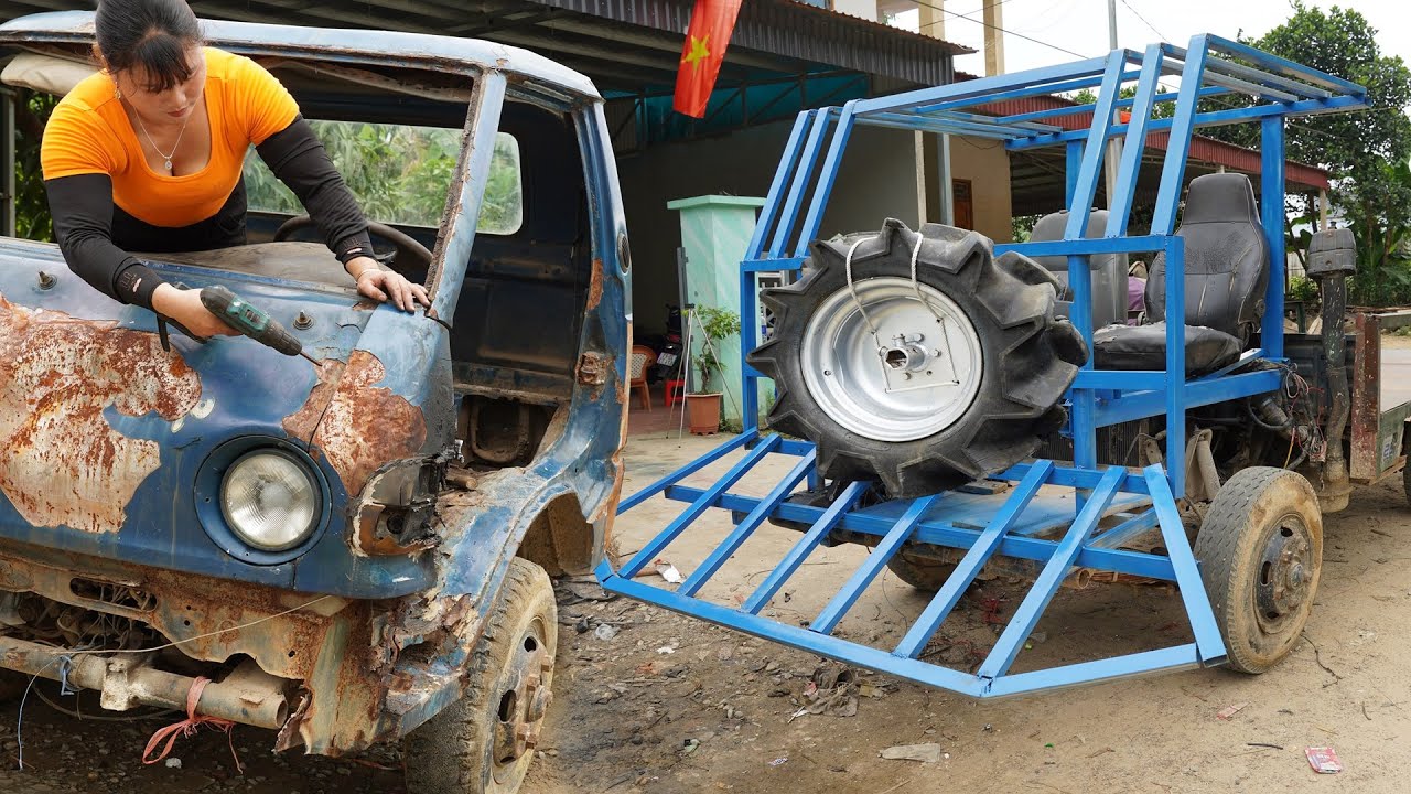 Technology Make Off-Road Racing Car. Transform Old The Truck Into Off-Road Racing Car
