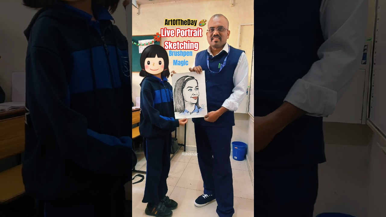 I Drew Her Portrait & 🎨  Happened | Student Art Surprise 