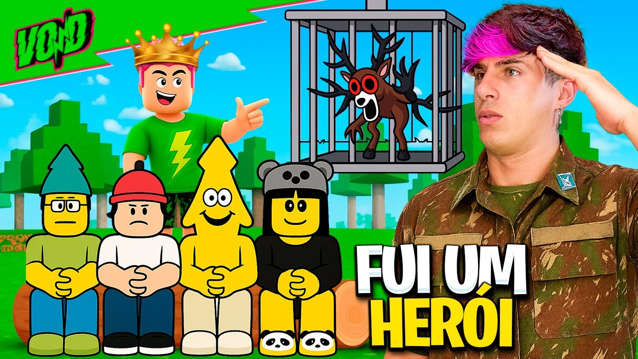 SALVEI AS CRIAN&Ccedil;AS DO JOGO 99 NOITES NA FLORESTA!  *VENCI O ROBLOX!