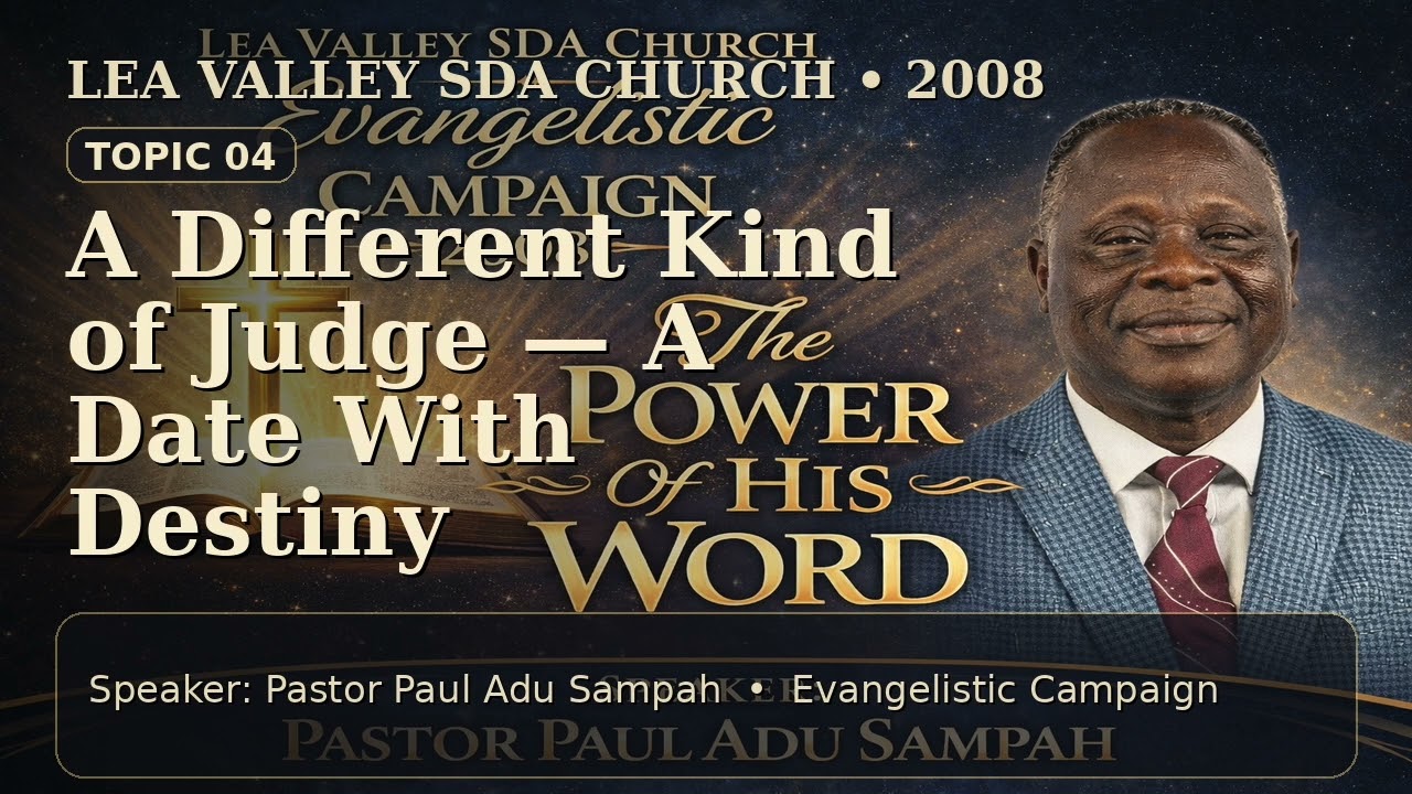 Day 4 | A Different Kind of Judge A Date With Destiny | Pr Paul Adu Sampah