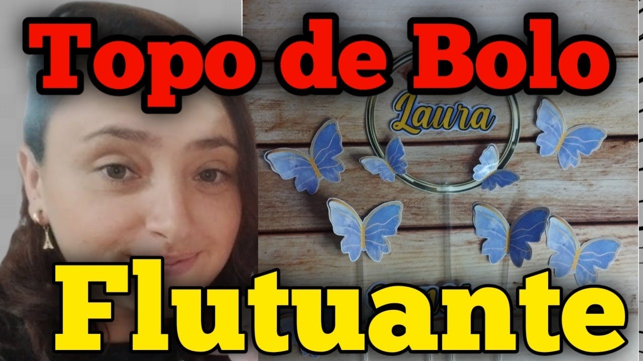 Como Fazer Topo de Bolo Flutuante com acetato Para Vender