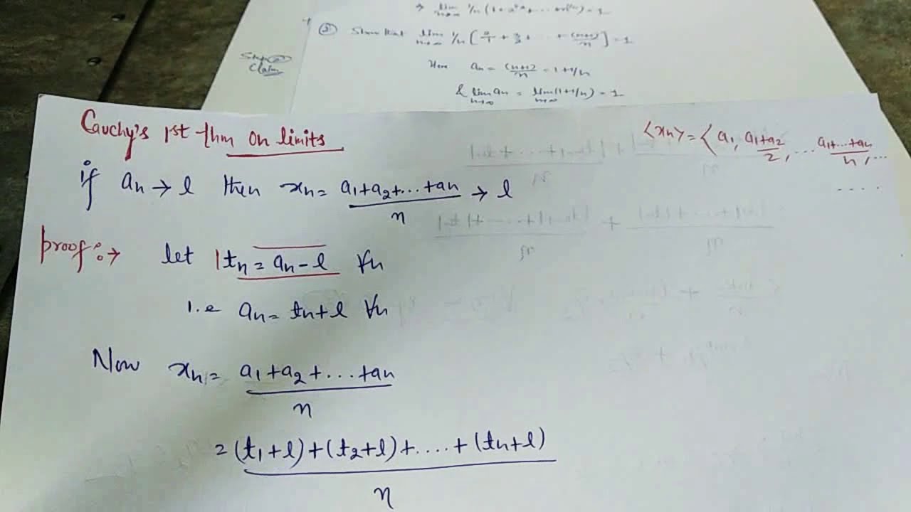 Cauchy's 1st Theorem on limits & some applications of it.