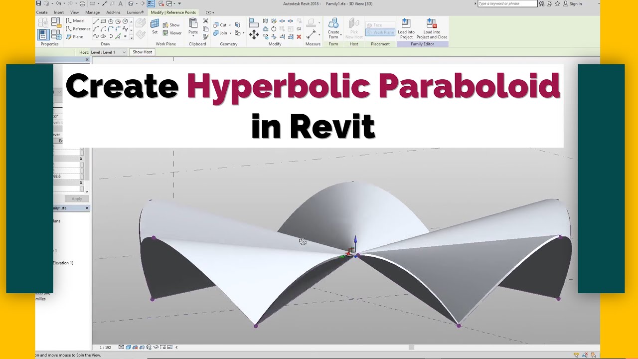 How to make Hyperbolic Paraboloid in Revit 2018-2030 (Félix Candela)