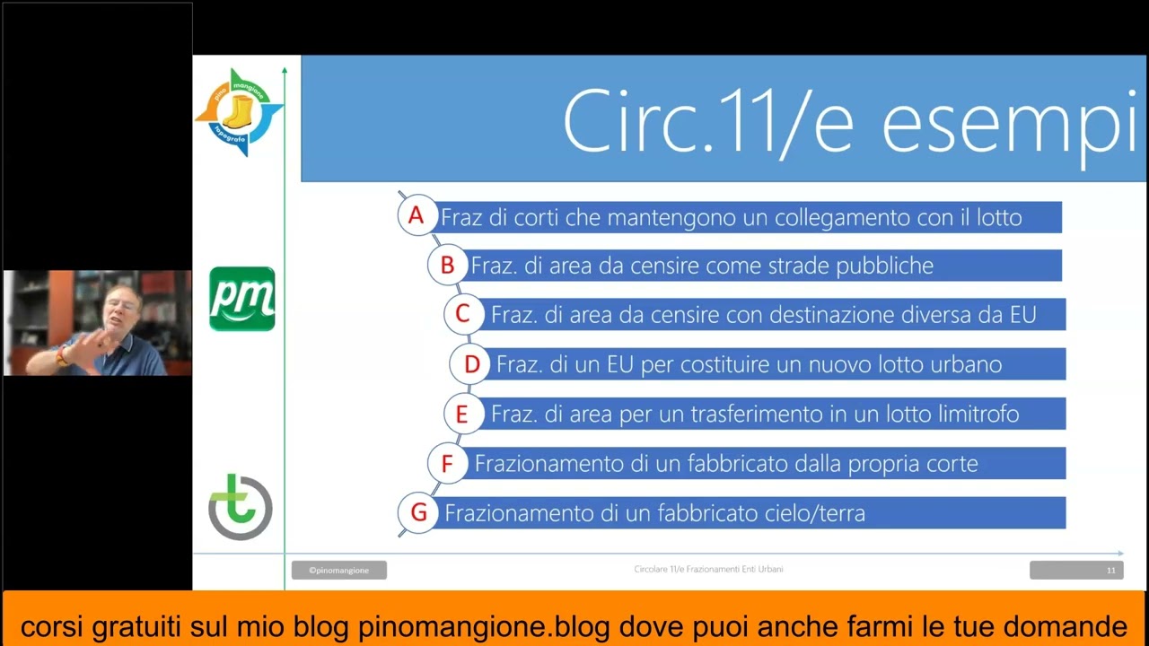 Pregeo e Circolare 11e per frazionamento aree urbane