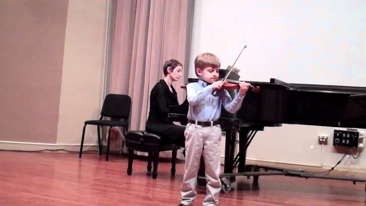 Giovanni (age 5) plays Bach's 