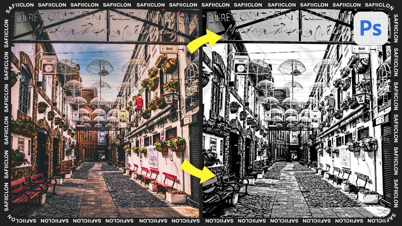 [ Photoshop Tutorial ] How to Create Manga Background From Photo in Photoshop