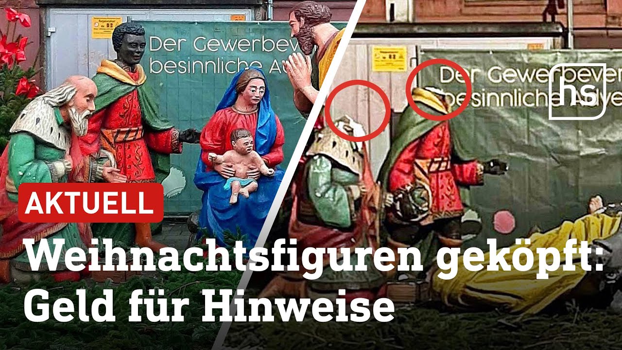 Krippe zerst&ouml;rt &ndash; Weihnachtsschock in R&uuml;sselsheim I hessenschau