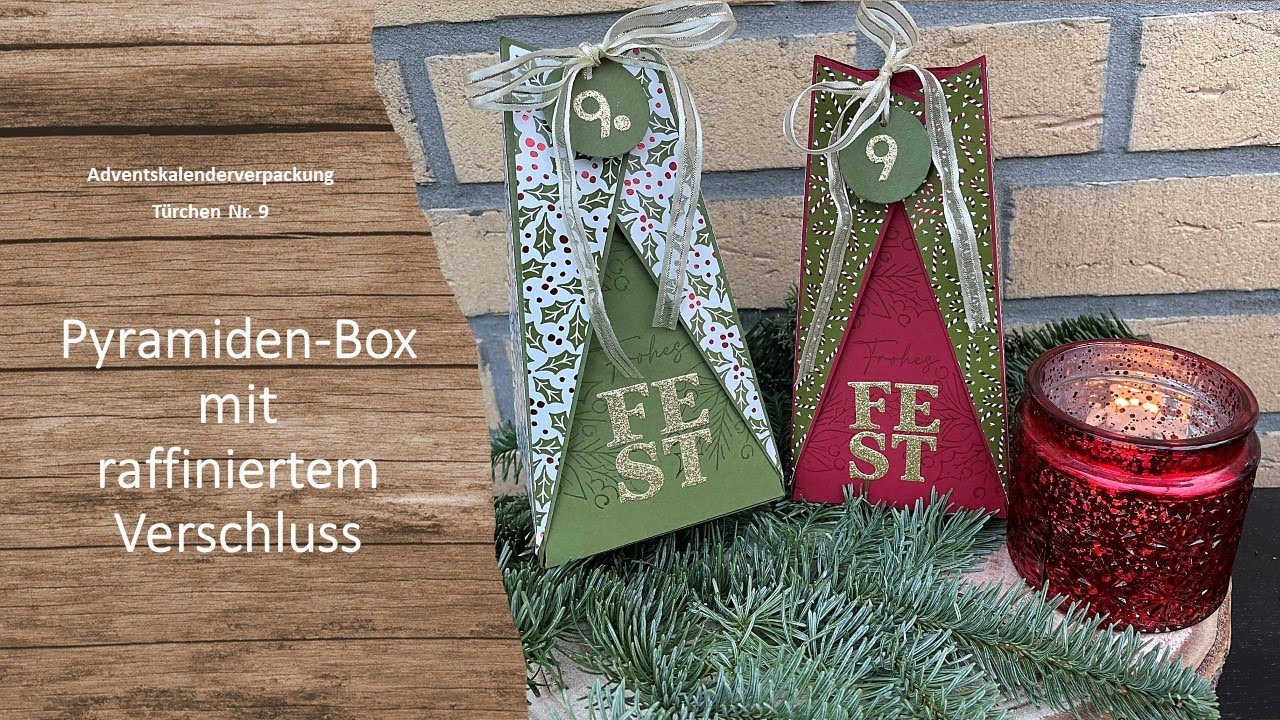 Pyramidenbox mit raffiniertem Verschluss | Passt alles rein? | Adventskalenderverpackung