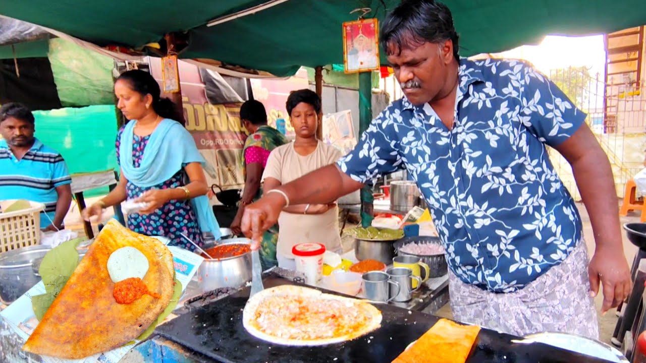 Paneer Loaded Masala Dosa | Onion Dosa | Masala Dosa | Indian Street Food #streetdosa #breakfast 