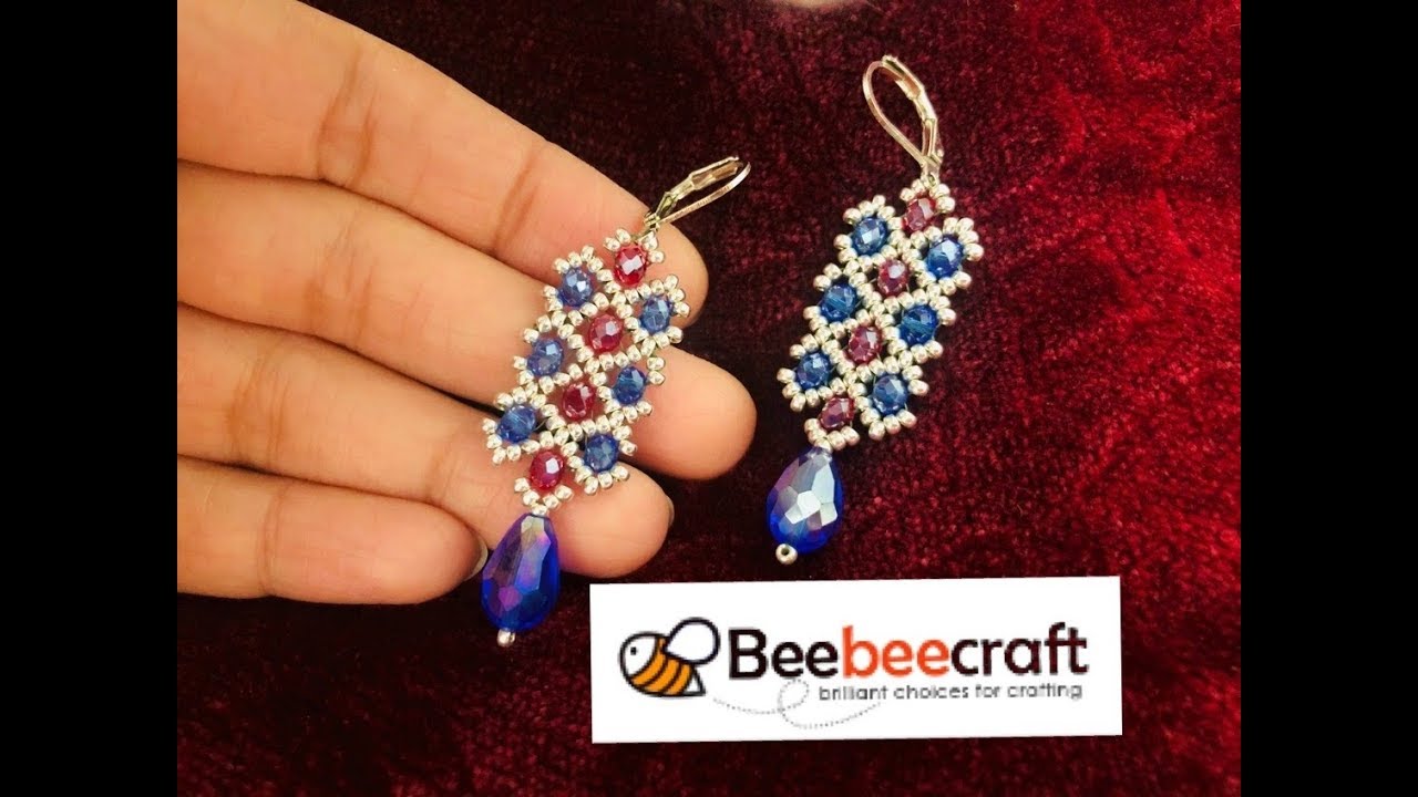Beebeecraft Tutorial ||Beadicted Earrings || How to make Beaded Earrings