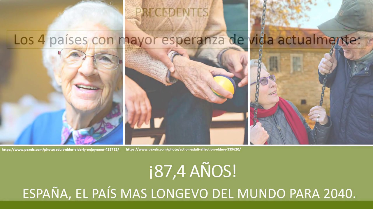87,4 a&ntilde;os  Espa&ntilde;a, el pa&iacute;s m&aacute;s longevo del mundo para 2040.