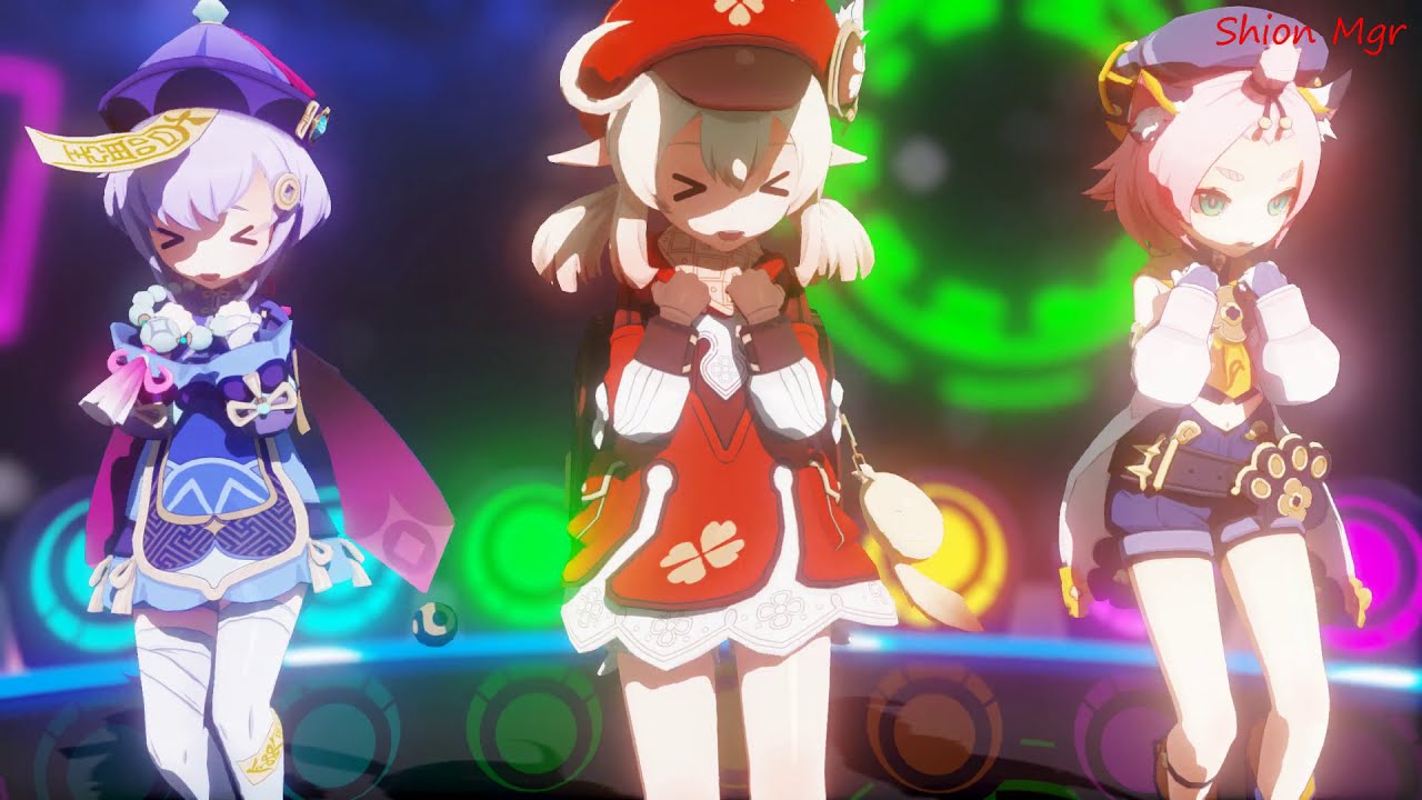 [ Genshin Impact MMD ]  Caramelldansen [ Klee, Qiqi, Diona ]