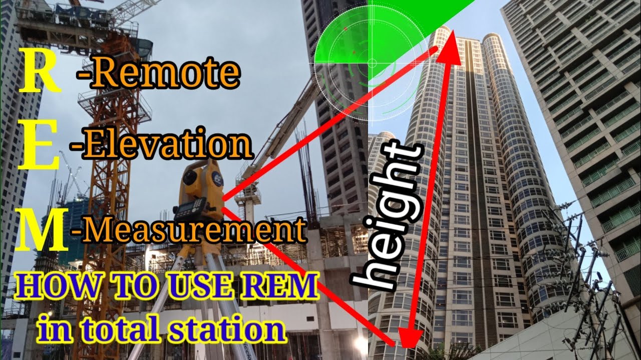 how to use REM in top con total station/remote elevation measurements/survey trainingsurvey tutorial