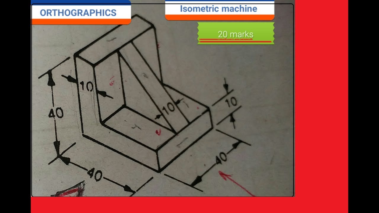 How to draw Projection of simple machine parts and components  (सरलमशीन भागों और घटकों का प्रक्षेपण)