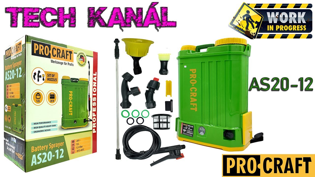💥 Aku postřikovač ProCraft AS20-12 💦