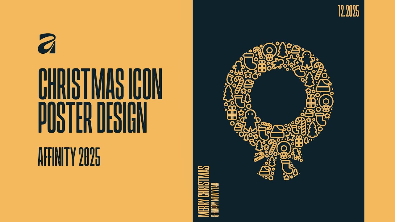Watch Me Build A Wreath From 50+ Icons in Affinity (Poster Design Speed Art)