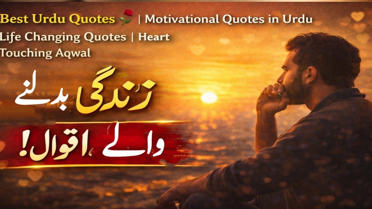Best Urdu Quotes 🥀 Motivational Quotes in Urdu |   Life Changing QuotesHeart Touching Aqwal