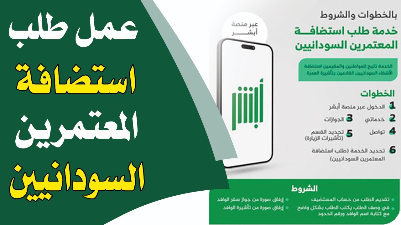 طريقة طلب استضافة المعتمرين السودانيين الموجودين داخل السعودية عن طريق منصة ابشر