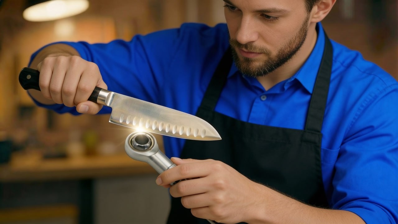 DIY Ball Bearing Knife Sharpening Jig for Japanese Water Stone