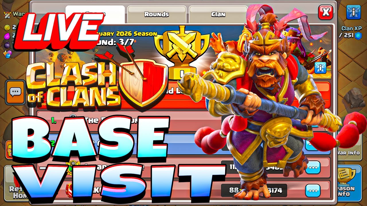 LIVE BASE VISITING | WHAT IS CWL POSITION | CLASH OF CLANS