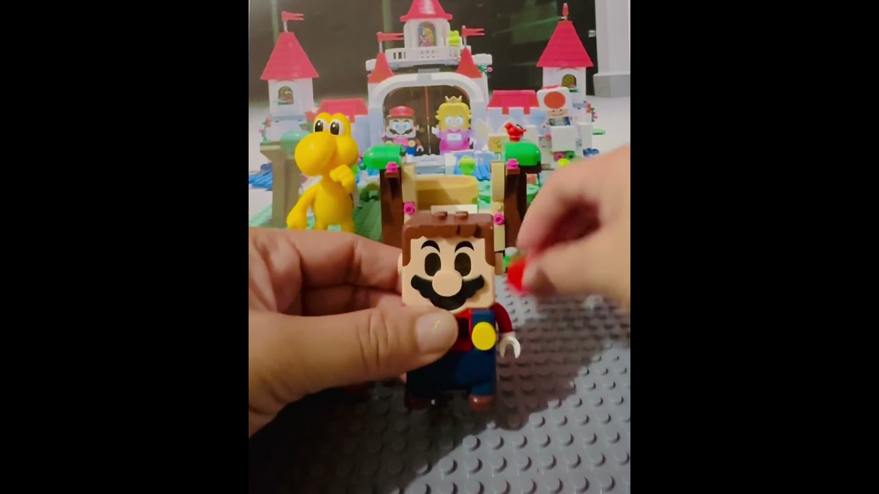 How to build Lego Mario infront of yoshie 9.2 #mario  #funny  #toys  #viral  #shortvideos  #asmr