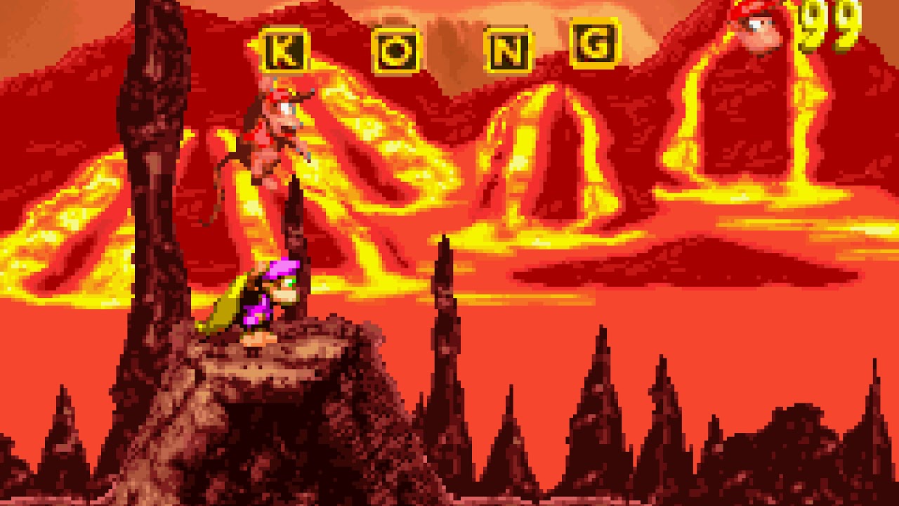 Donkey Kong Country 2 (GBA) - The Lost World - Fiery Furnace