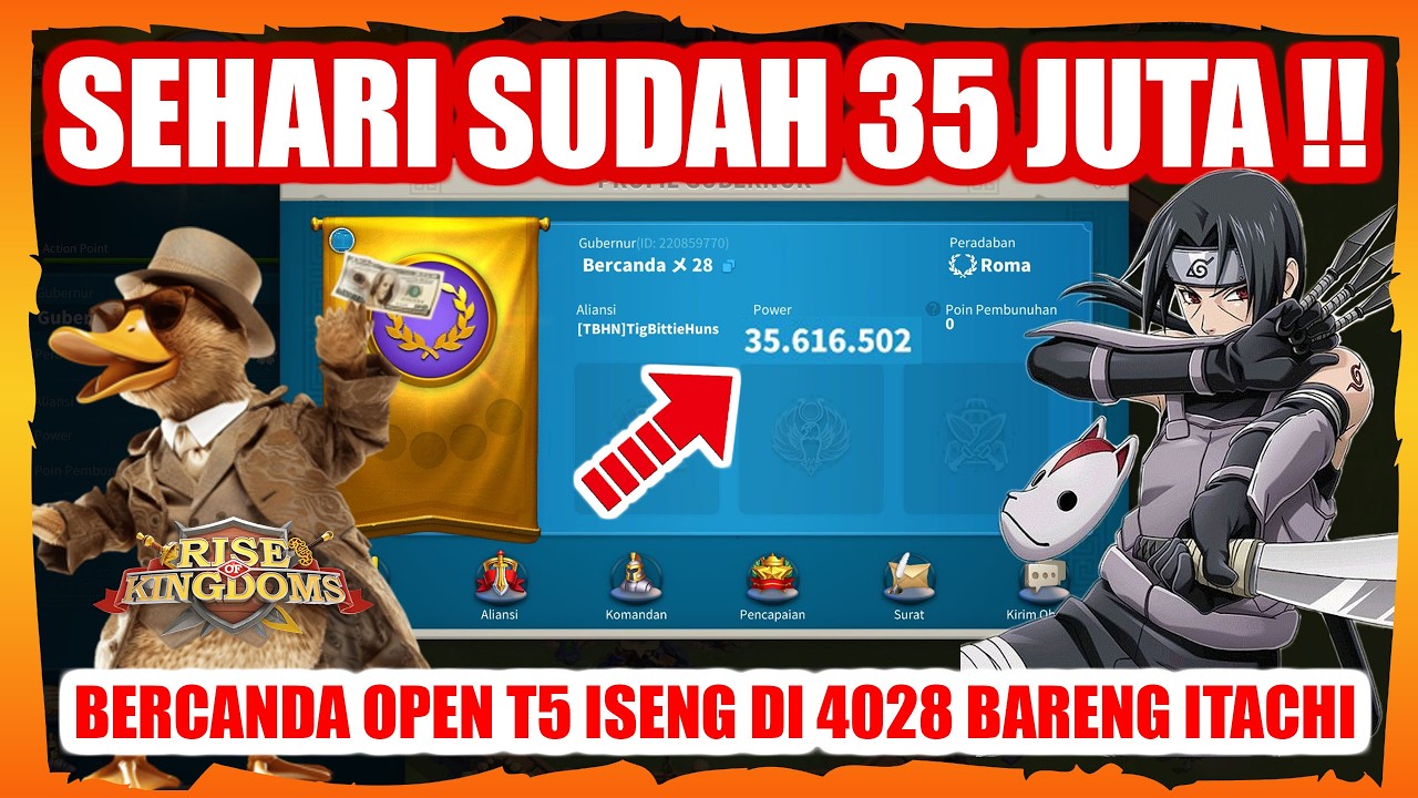 SEHARI MAIN LANGSUNG POWER 35 JUTA 😱 BERCANDA BARENG ITACHI ROK KD 4028 🔥