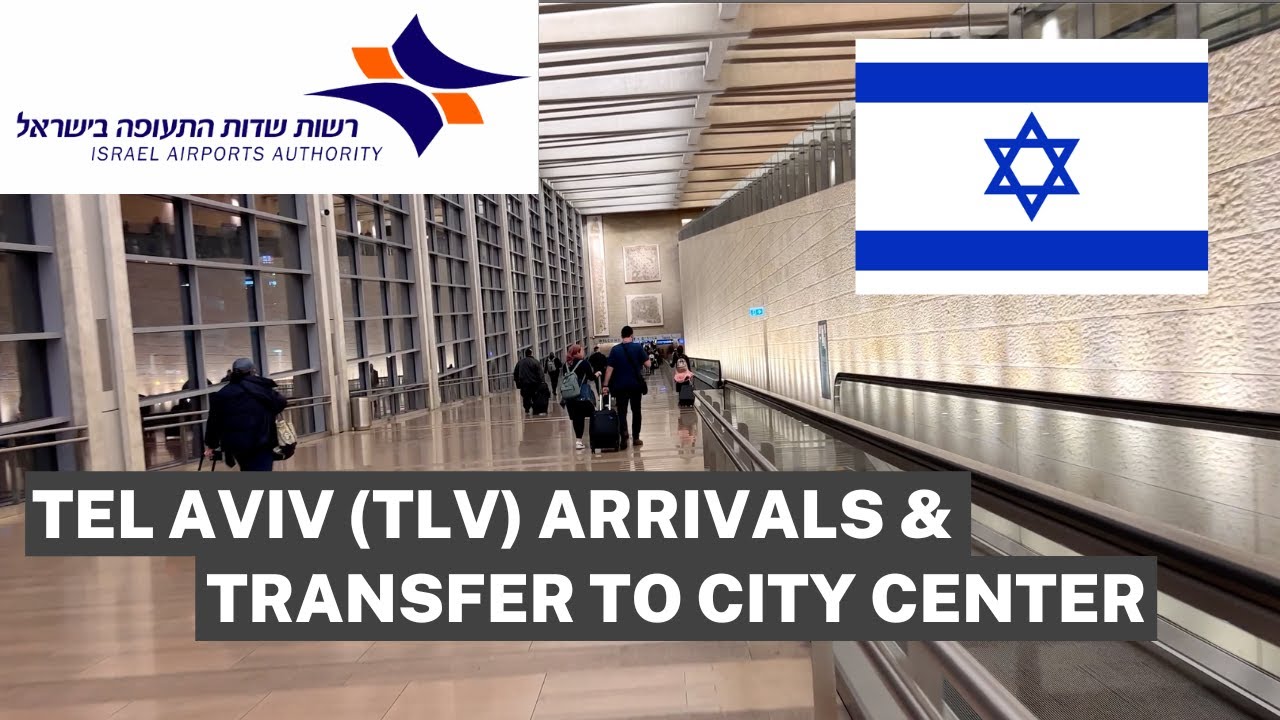 TEL AVIV Arrivals Procedure and Transfer to Train into City Center