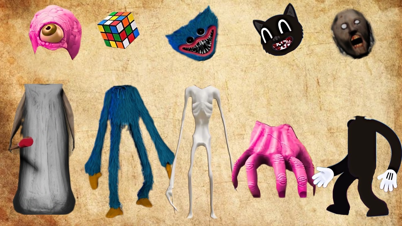 🎮WRONG HEADS || HORROR GRANNY 🆚 HUGGY WUGGY 🆚 RUBIK HEAD 🆚MONSTROUS BRAIN 🆚HORROR CAT #coffindance