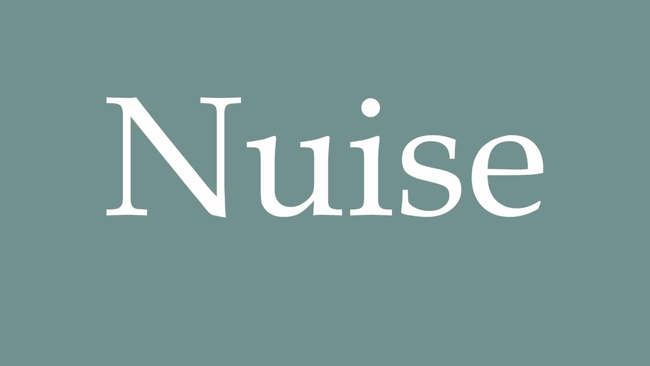 How to Pronounce ''Nuise'' (Harm) Correctly in French