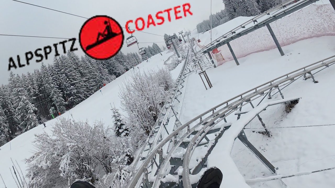 Alpspitz [Alpine] Coaster bei Schnee im Winter Alpitzbahn Nesselwang #2025 Onride POV