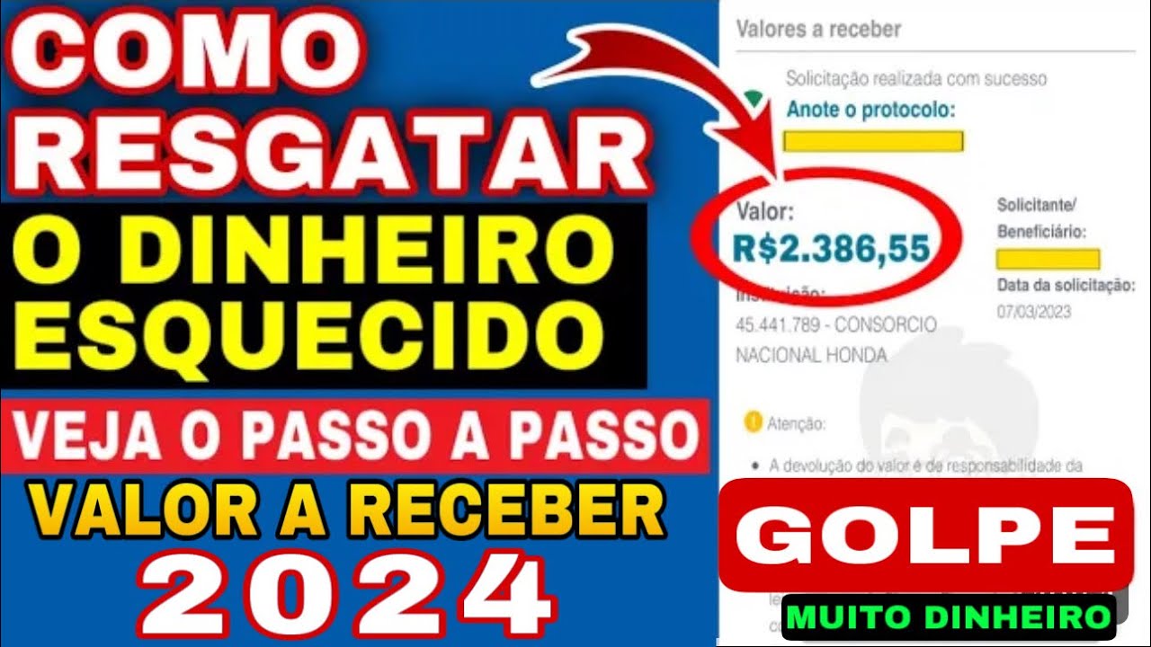 DINHEIRO ESQUECIDO: COMO RECEBER O DINHEIRO ESQUECIDO BANCO CENTRAL! CUIDADO NO GOLPE- PASSO A PASSO