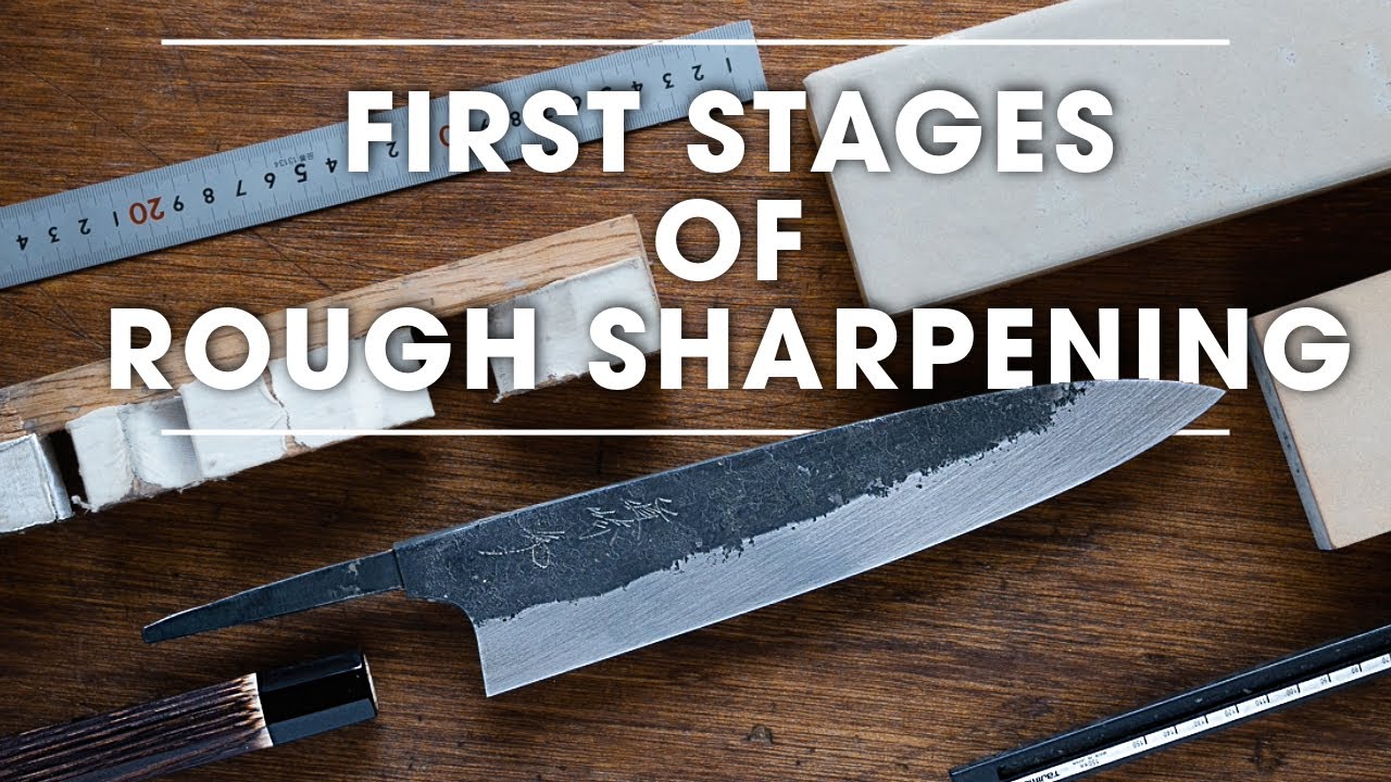 Key Points To Start Rough Surface Sharpening, What A Professional Sharpener Looks For | 和包丁の荒研ぎをする前に